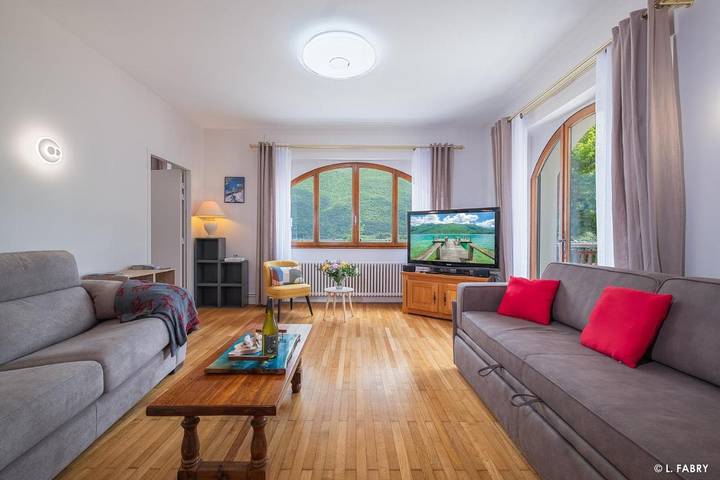 Maison de vacances pour 6 personnes, avec vue ainsi que vue sur le lac et jardin