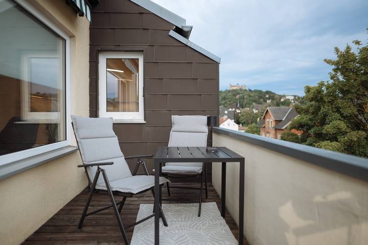 Ferienwohnung für 2 Personen, mit Balkon und Balkon/Terrasse