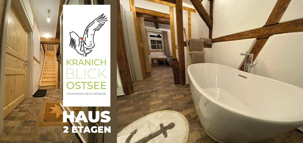 Historisches Bauernhaus für 8 Personen mit Luxus und Natur auf 2 Etagen ideal für Familien und Hunde 2500m2 eingezäunt an der Ostsee in Neu Bartelshagen, Stralsund Umland