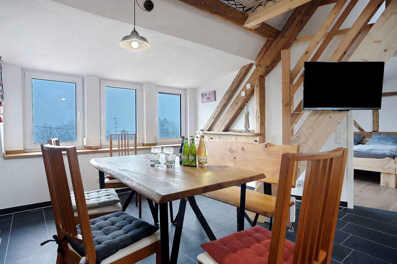 Ganze Wohnung, Apartment 'Unit 1' mit Bergblick, gemeinsamer Terrasse und Garten in Ebersbach-Musbach, Region Bodensee-Oberschwaben