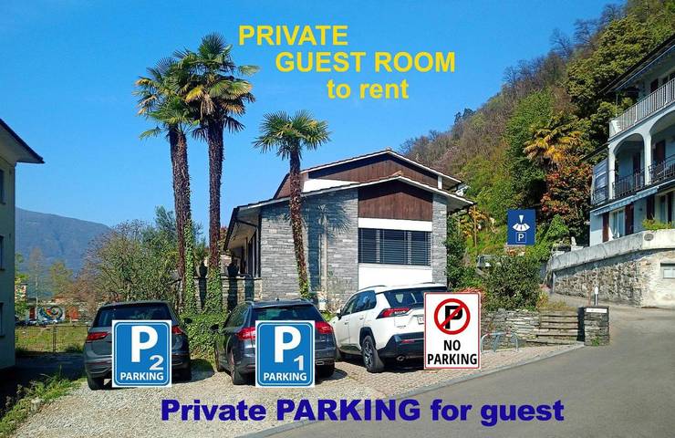 BnB für 3 Personen, mit Balkon und Terrasse sowie Ausblick in Locarno