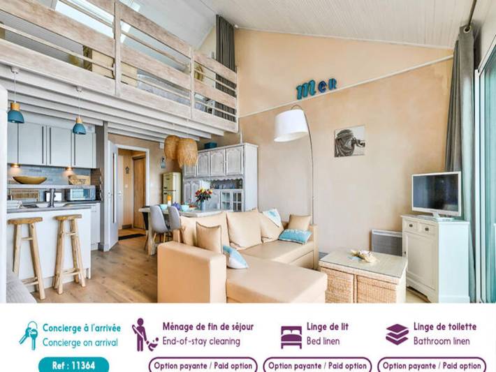 Gîte pour 5 personnes, avec balcon, adapté aux familles dans Plage des Dames - 2