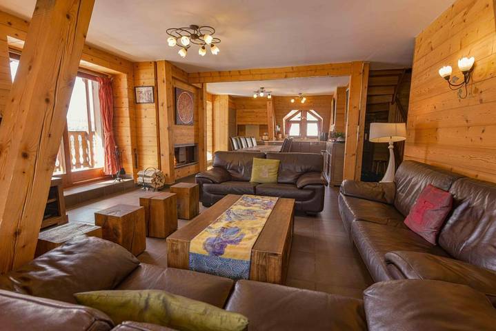 Chalet pour 12 personnes, avec jardin et vue, animaux acceptés à Vaujany