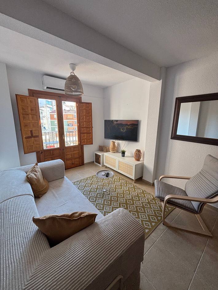 Appartement entier, Appartement 'Mar y Muralla' avec vue sur la mer, Wi-Fi et climatisation in La Vila Joiosa, Costa Blanca