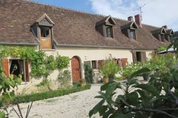 Chambre d’hôte pour 2 personnes, avec jardin ainsi que terrasse et vue à Azay-le-Ferron