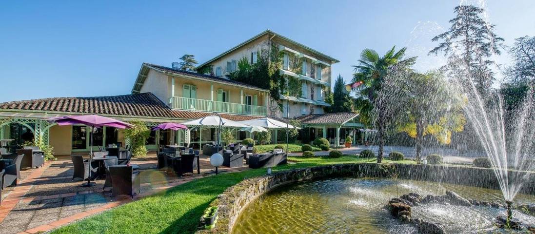Hôtel pour 2 personnes, avec jardin ainsi que vue et piscine, animaux acceptés à Bazas - 2