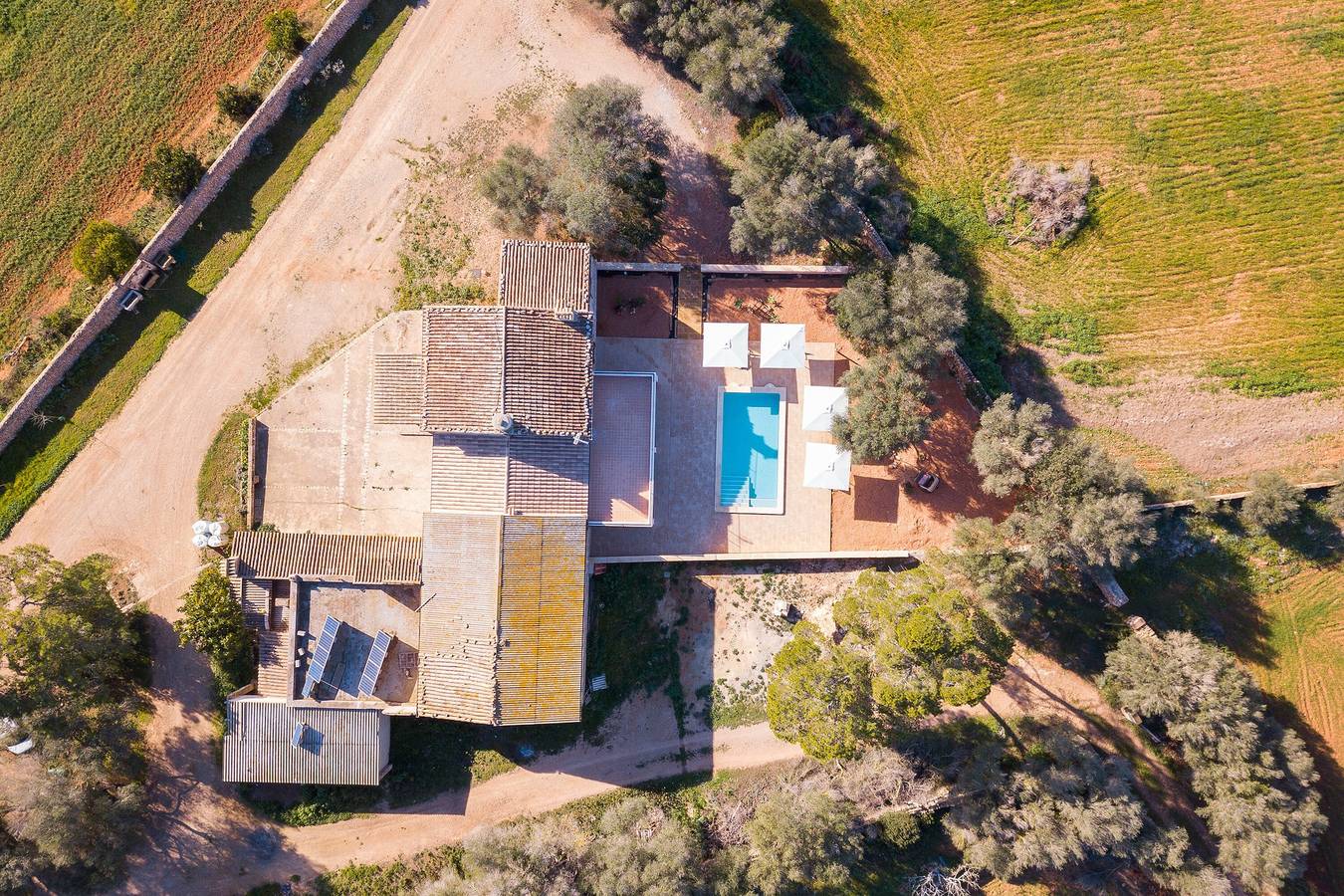 Modernes Ferienhaus Son Grauet mit Pool, Garten, Terrasse und Wlan; Parkplätze vorhanden, Haustiere erlaubt in Llucmajor, Mallorca Süden