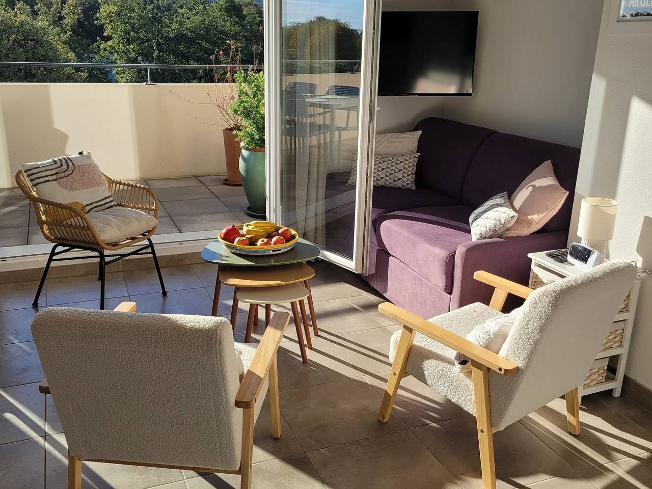 Appartamento intero, T3 Apartment with Large Terrace and View of the Albères in La Côte Vermeille, Argelès-sur-Mer