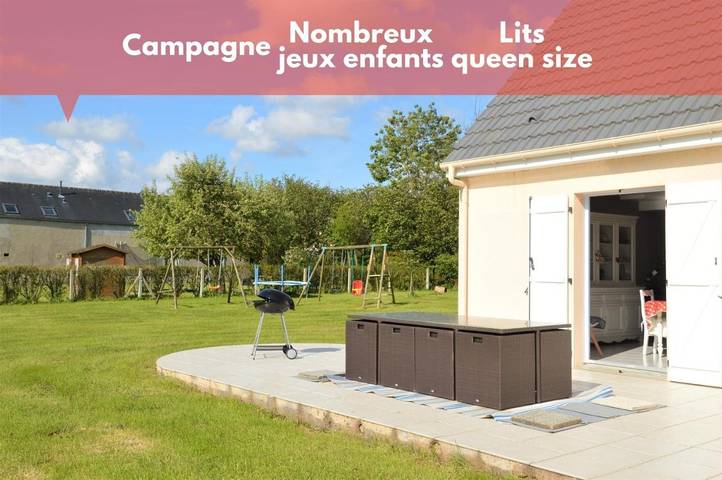 Location de vacances pour 6 personnes, avec Terrasse ainsi que Jardin et Vue à Le Breuil-en-Bessin