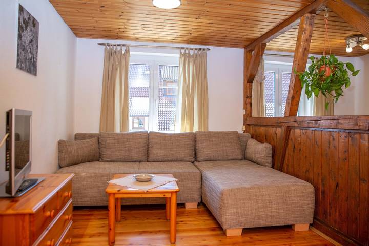 Ganze Wohnung, Apartment 'Haus 1, 2-Zimmer A' mit Seeblick, gemeinsamer Terrasse und WLAN in Meersburg, Region Bodensee-Oberschwaben