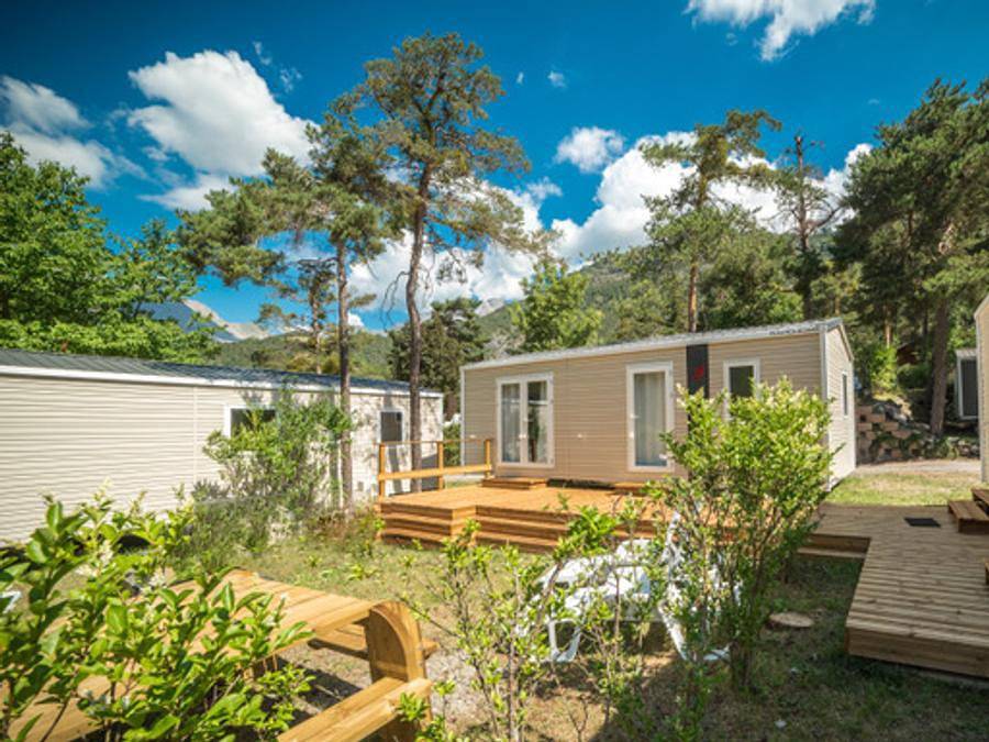 Camping Domaine de l'Ubaye - Mobilheim 4 personen - Mobilheime Le coin des copains - Preis für 4 Personen, möglich bis zu 12 in Méolans-Revel, Barcelonnette und Umgebung