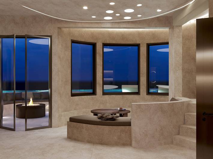 Location de vacances pour 2 personnes, avec terrasse ainsi que vue sur l’océan et jardin à Thera - 3