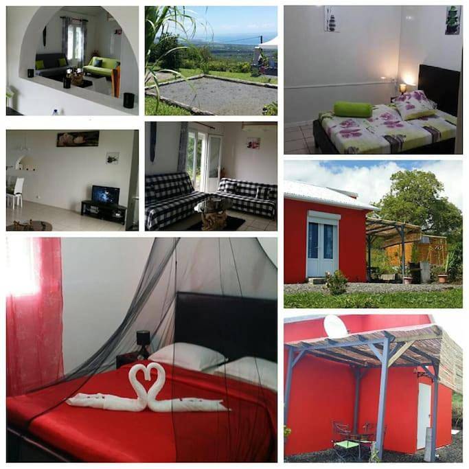 Location de vacances pour 10 personnes, avec vue et jardin dans Sainte-Rose (La Réunion)