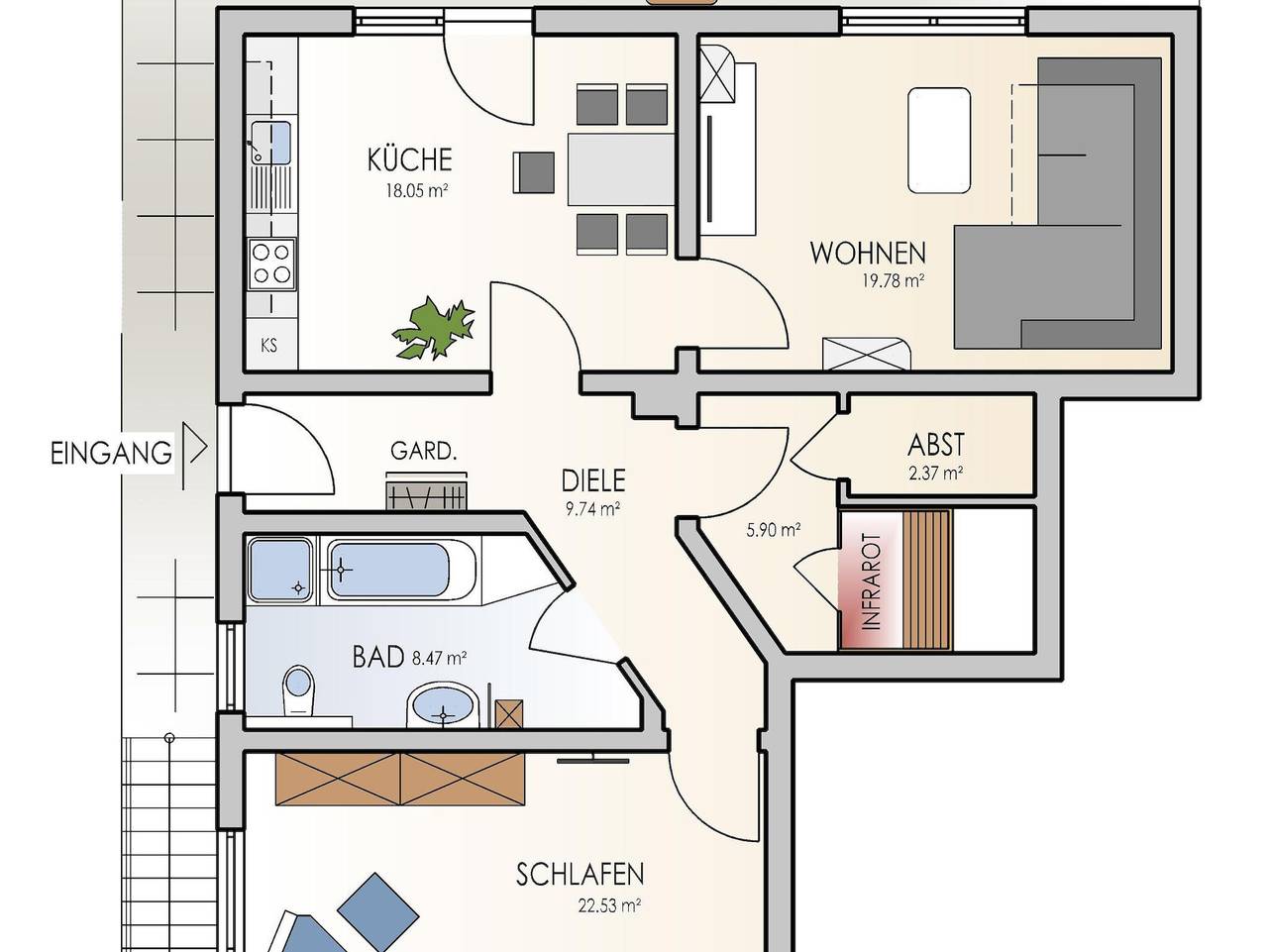 Ganze Ferienwohnung, Ferienwohnung Fibbes - Luxus 4-Sterne Fewo mit Infrarot-Wärmekabine in Altenkirchen & Umgebung