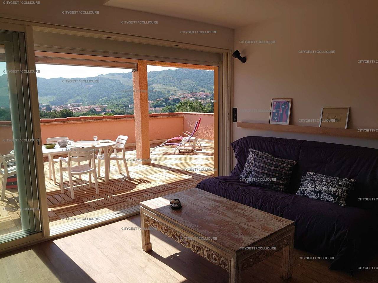 Ganze Wohnung, F2 Wohnung mit Terrasse, Klimaanlage und Parkplatz in Collioure in La Côte Vermeille, Collioure