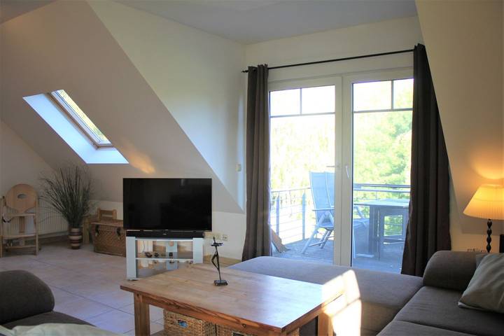 Ferienwohnung für 6 Personen, mit Balkon und Sauna sowie Ausblick