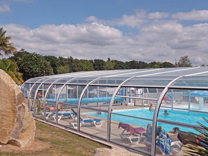 Flower Camping Le Kerleyou - Mobilhome 6 personnes - Mobil-home Premium 32m² - 3 chambres - terrasse couverte - Tv + draps + serviettes 6 pers. in Douarnenez, Iroise