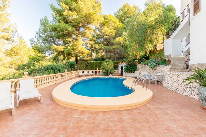 Villa "El Refugio" mit Meer- und Bergblick, privatem Pool, Klimaanlage und WLAN in San Jaime, Benissa