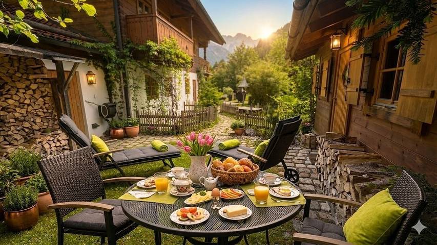 Ferienwohnung für 2 Personen, mit Whirlpool und Terrasse sowie Garten und Sauna am Schliersee - 2