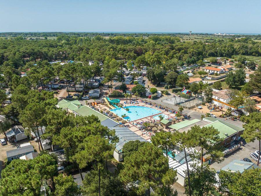 Camping Le California - Mobilheim 4 personen - Cottage Duo Premium 2 Schlafzimmer - Tv-Waschmaschine 4 pers. in Saint-Jean-de-Monts, Vendée