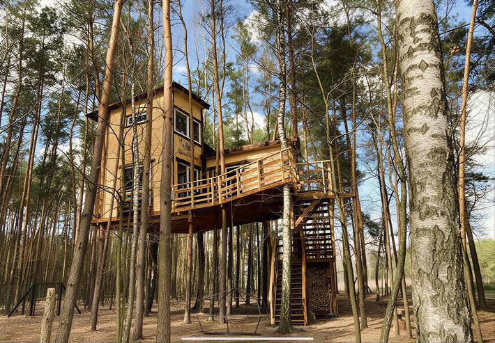 Baumhaus für 6 Personen, mit Sauna und Whirlpool sowie Garten, mit Haustier - 1