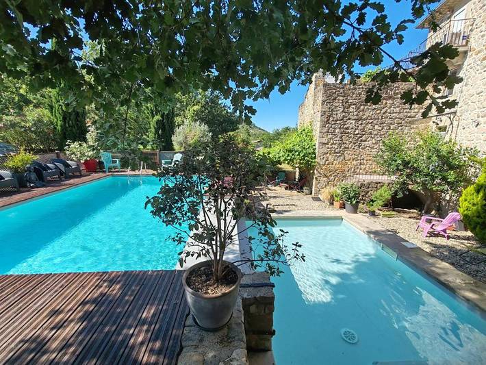 Gîte pour 4 personnes, avec piscine et vue ainsi que bassin pour enfant et jardin à Les Assions - 2