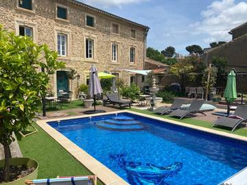 Chambre d’hôte pour 2 personnes, avec terrasse et piscine à La Redorte