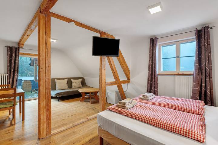 Ferienwohnung für 4 Personen, mit Sauna und Garten