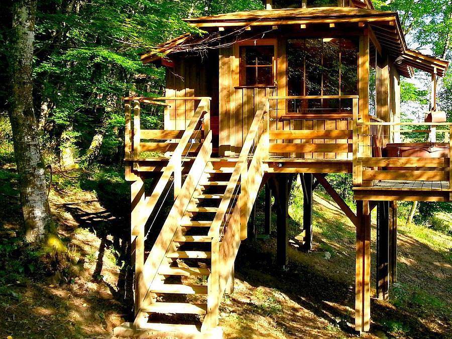 Domaine d'Escapa - Hébergement 1/6 personnes - Cabane et jacuzzi privatif in Estipouy, Gers