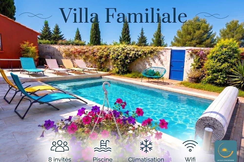 Villa Familiale, Montpellier, Swimming pool, Parking, 15min Beaches in Lavérune, Mittelmeerküste (Frankreich)