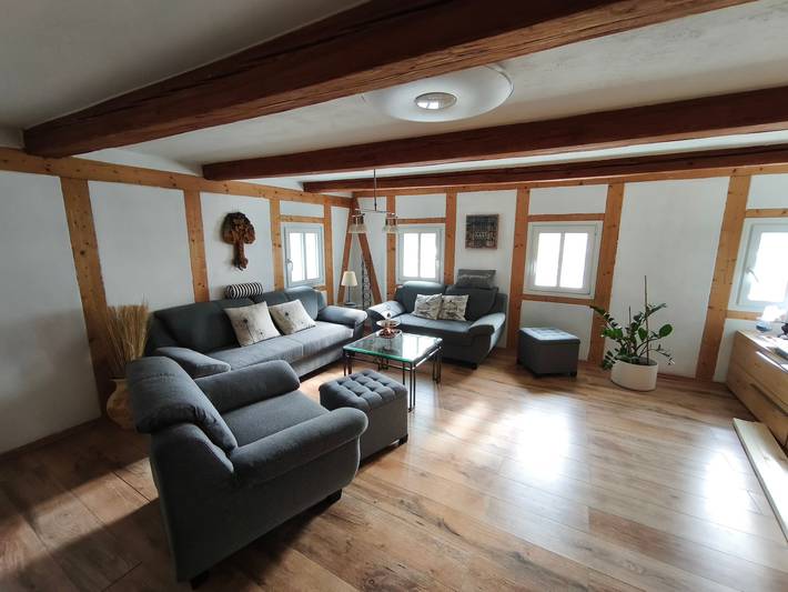 Ganze Wohnung, Ferienwohnung 'Berndt-Mühle' mit Bergblick, Gemeinschaftsterrasse und WLAN in Oderwitz, Oberlausitz-Niederschlesien