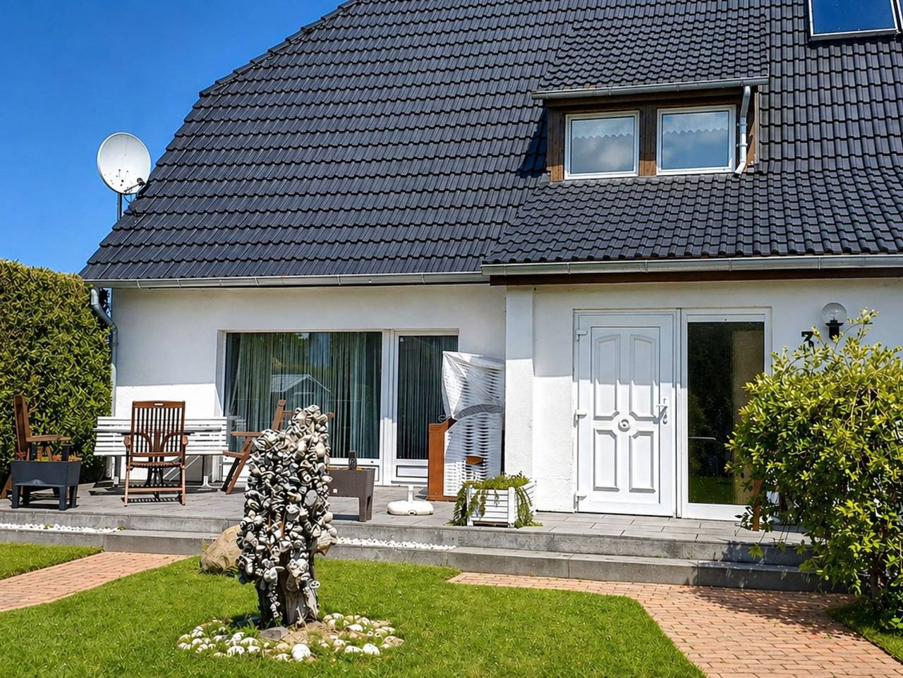 Ganze Ferienwohnung, W3 Ferienhaus Ankerplatz in Börgerende - W3(3): Möwennest 2-Raum Fewo (rechts, 30m², 2 Pers.) Og in Börgerende, Börgerende-Rethwisch