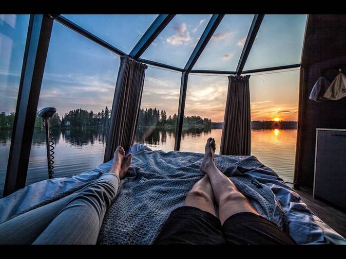 Ferienhaus für 2 Personen, mit Ausblick und Seeblick in Nordschweden