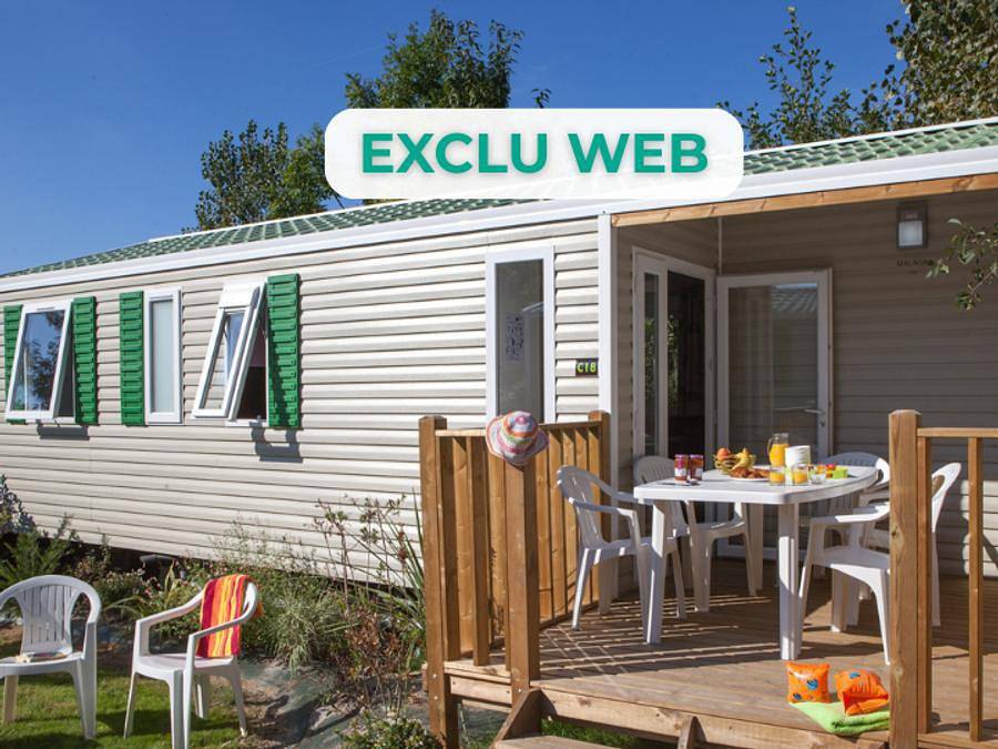 Camping Le Paradis - Sea Green By Sunêlia - Mobilheim 6 personen - Cottage Confort 3 Zimmer 6/8 Pers. in Talmont-Saint-Hilaire, Vendée