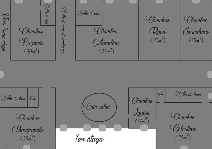 Château pour 91 personnes, avec jardin et terrasse en Charente - 4