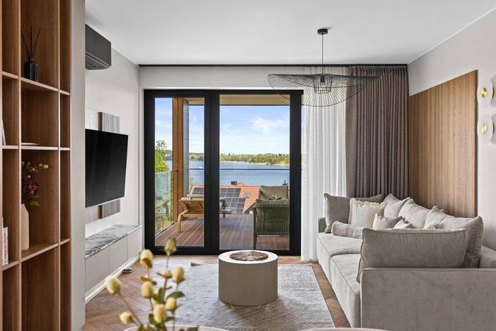 Ferienwohnung für 4 Personen, mit Balkon und Terrasse sowie Sauna und Seeblick in den Masuren