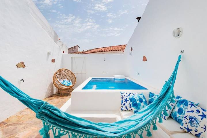 Casa de férias para 3 pessoas, com Terraço e Piscina em Portel