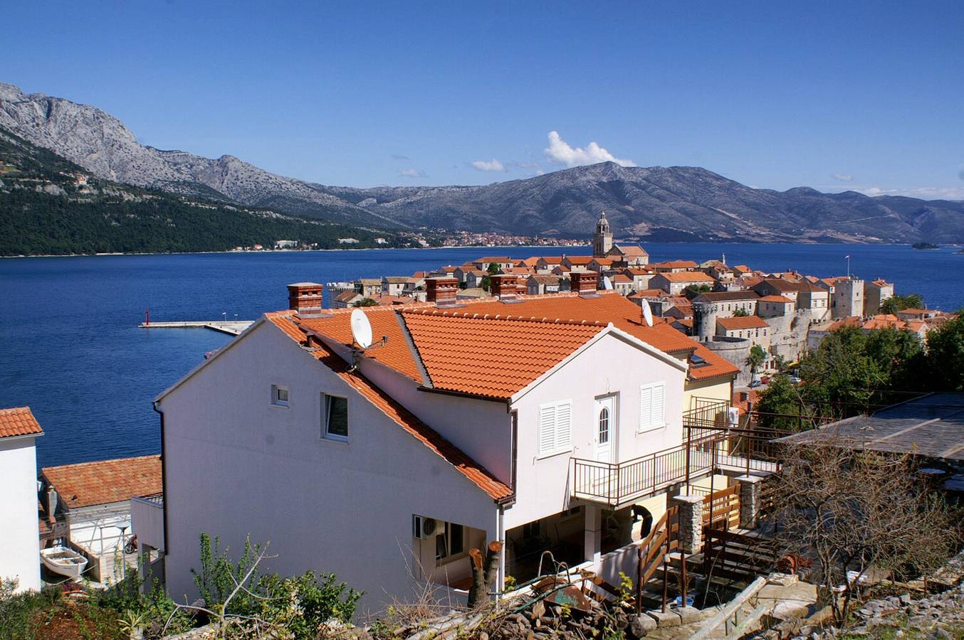Ganze Wohnung, 1-Zimmer-Ferienwohnung mit Terrasse und Meerblick Korcula A-4349-a in Korčula (Dalmatien), Korcula