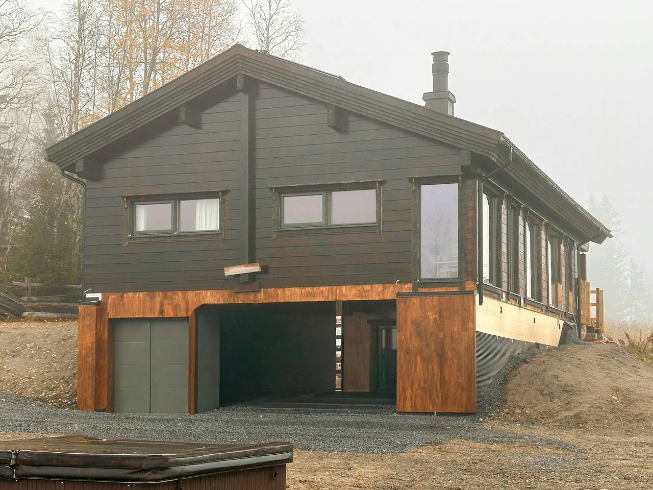 Architektentwurf einer Blockhütte am Myllavannet in Lunner