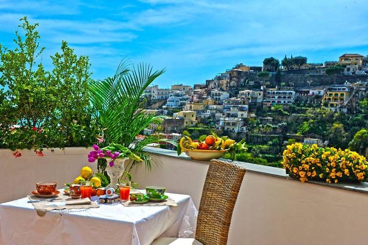 B&b per 2 persone, con panorama e balcone a Positano