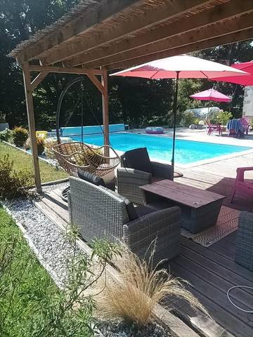 Gîte pour 10 personnes, avec terrasse à Heugas