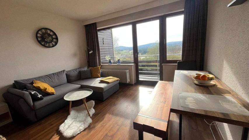 Ferienwohnung für 4 Personen, mit Terrasse und Ausblick sowie Seeblick in Haidmühle