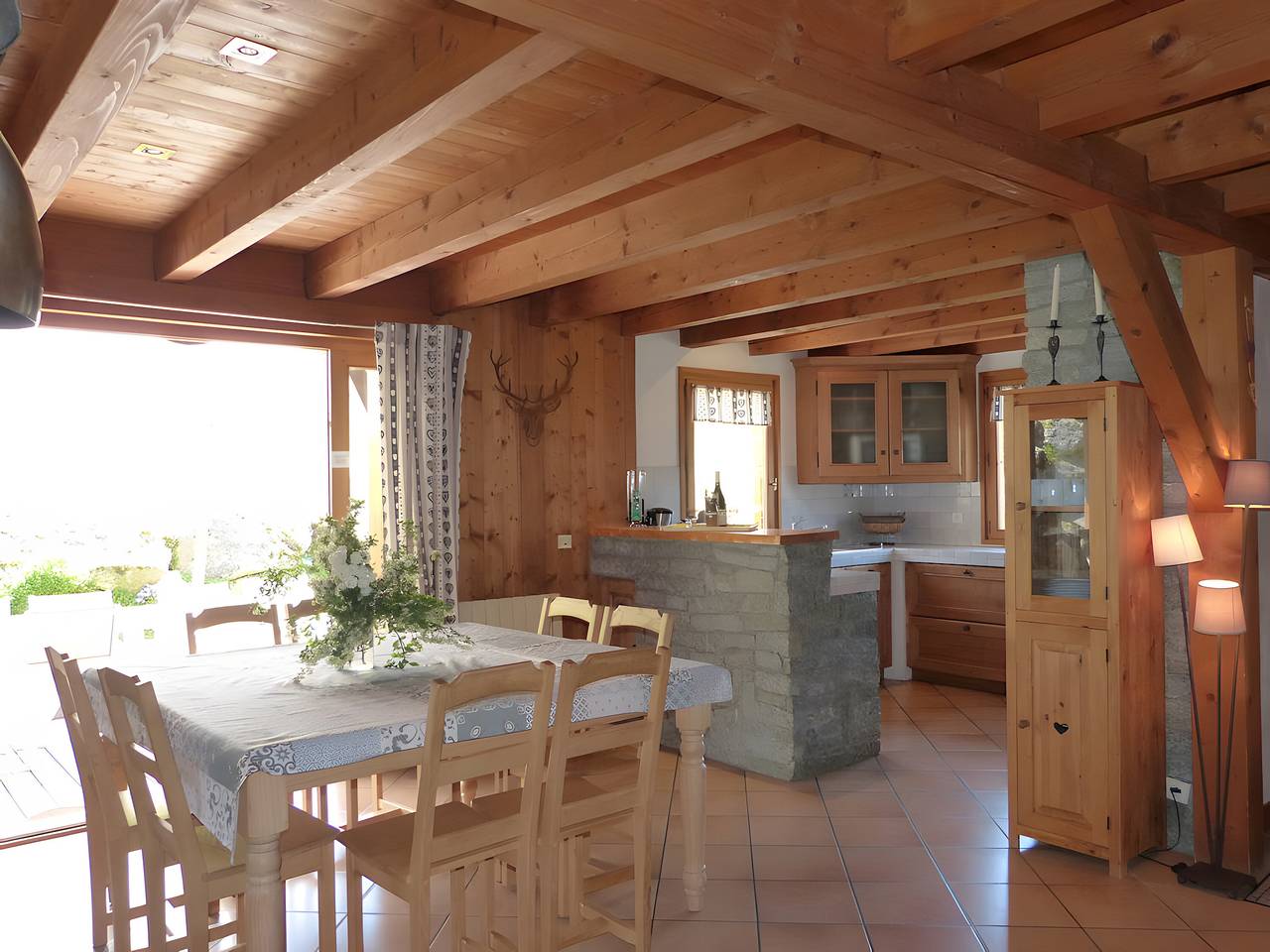 Chalet 'La Transhumance' con vistas a la montaña, balcón y Wi-Fi in Combloux, Pays du Mont-Blanc