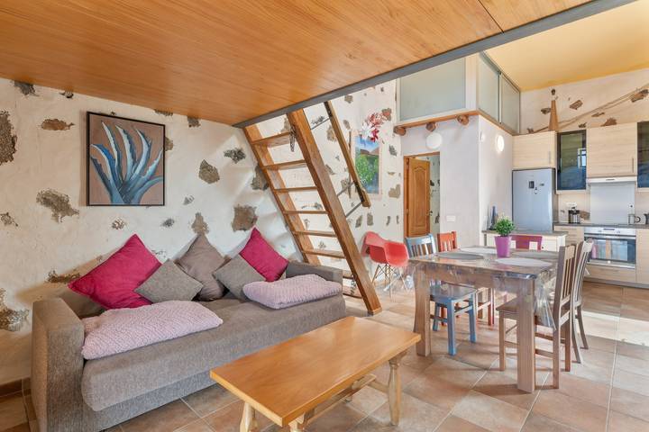 Ferienhaus 'El Tablero' mit Meerblick, privater Terrasse und Wlan in Mancha Blanca, Tinajo