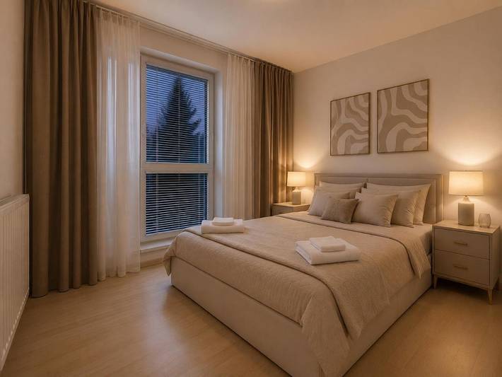 Apartament wakacyjny dla 5 osób, z Balkon i Taras oraz Widok w Frydek-Mistek