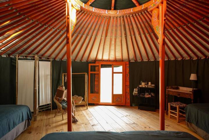 Tente pour 4 personnes, avec vue sur le lac et jardin ainsi que vue et piscine dans le Tarn - 2
