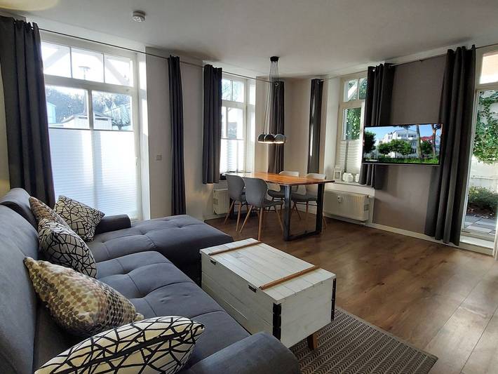 Ferienwohnung für 3 Personen, mit Sauna und Terrasse, mit Haustier in Binz