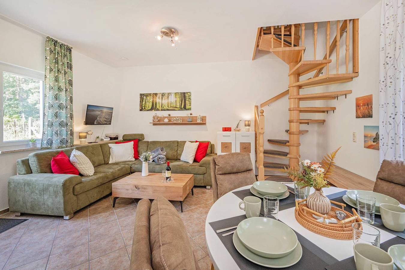 Ganze Wohnung, Natur pur: Ruhige Ferienwohnung mit Sauna, Garten & Wlan im Grünen in Garz, Usedom