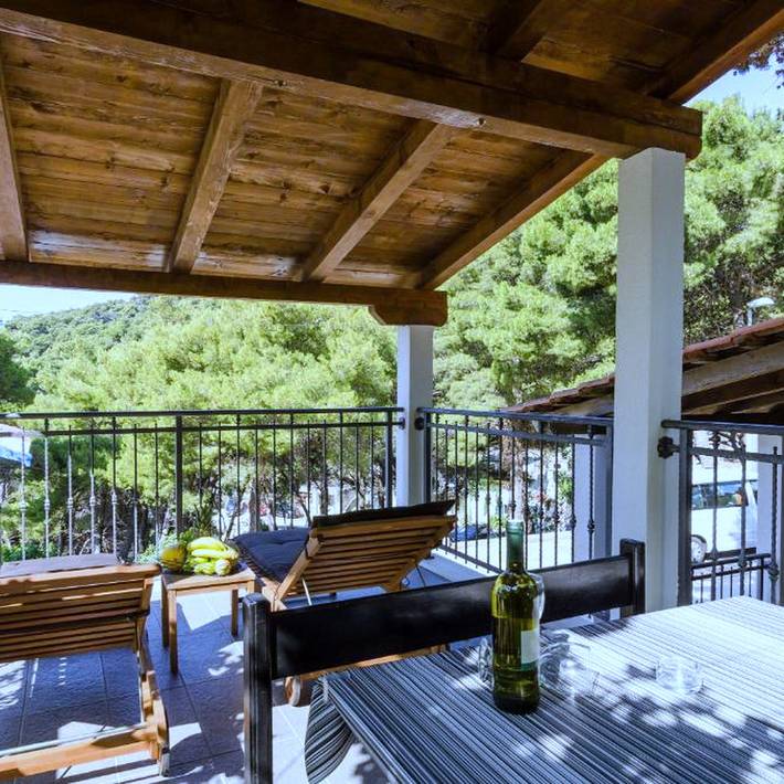 Studio für 2 Personen, mit Meerblick in Mljet