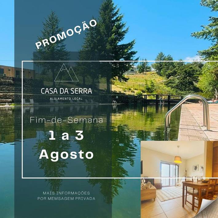 Apartamento de férias para 3 pessoas, com jardim e vista em Covilhã